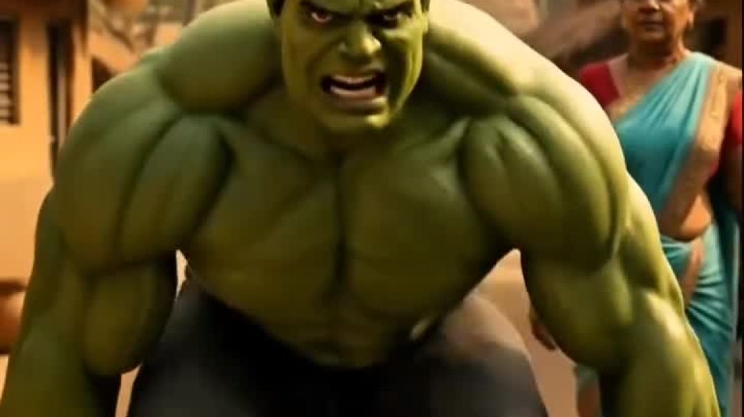 ⁣AI cartoon Hulk ka video hai please dekho