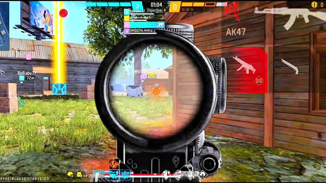 ⁣FREE FIRE MAX GAME PLAY 1VS4 CS RANK #freefire