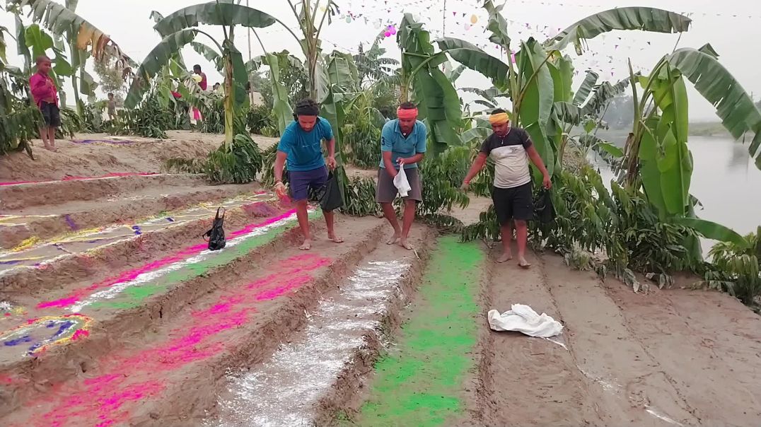 सजावट की teyari chhat puja