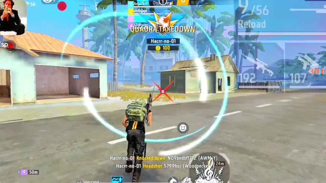 ⁣🔥 Free Fire Panel 1vs4 OP Rush Fight 😱 | Solo vs Squad Full Clutch 💥