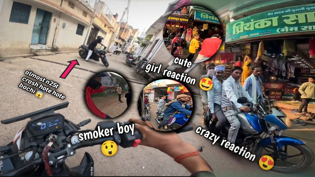 ⁣Crazy reactions 😍 ll almost n25t crash hote hote bachi 😱ll smoker boy 😲ll  cute girl reaction 🤩