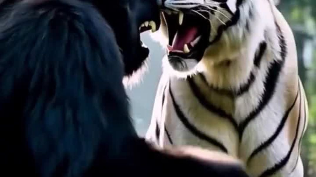 ⁣Cat Fights Giant Gorilla 🦍🔥 #short