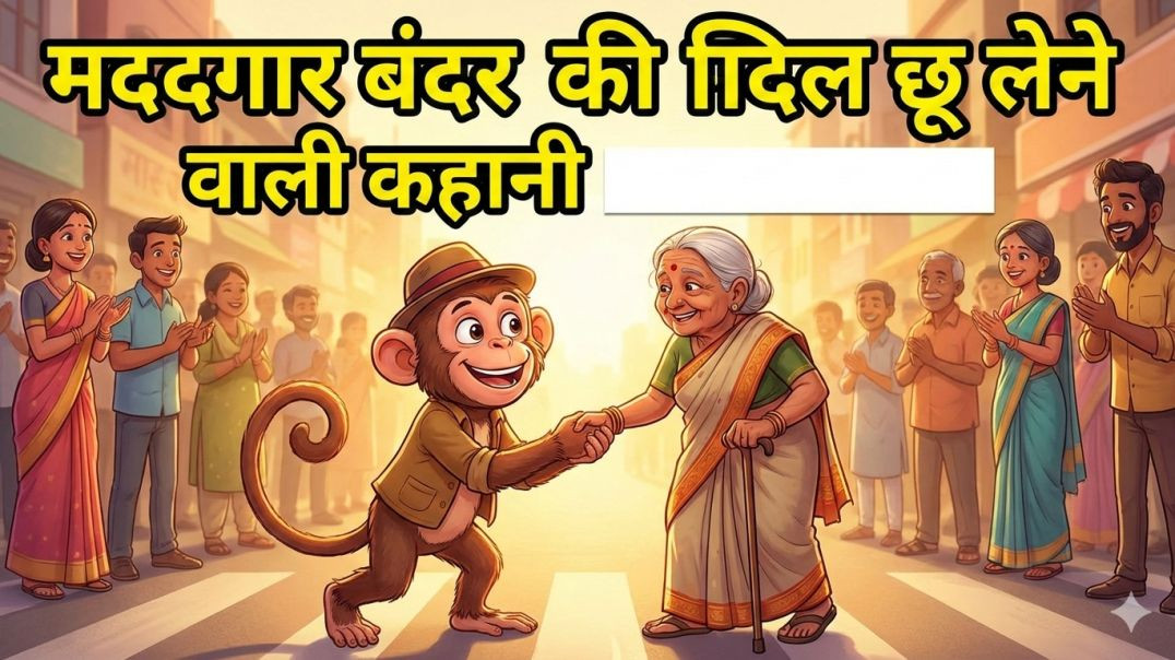 ⁣🌟 चीकू – मददगार बंदर 🌟