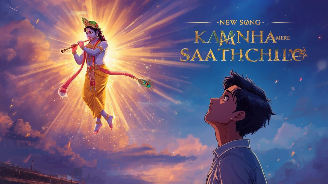 ⁣Kanha Mere Saath Chale | New Radhe Krishna Song 2025 | Bhakti Anime Video | Krishna Bhajan