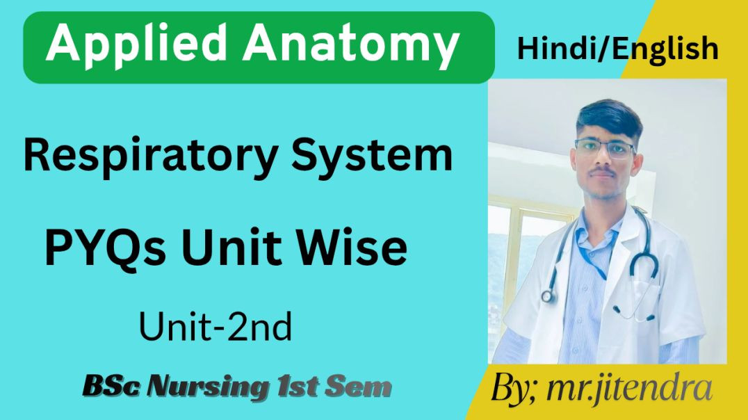 ⁣Applied Anatomy Unit–1 |RUHS BSc Nursing 1st Semester | Previous Year Questions (PYQs)