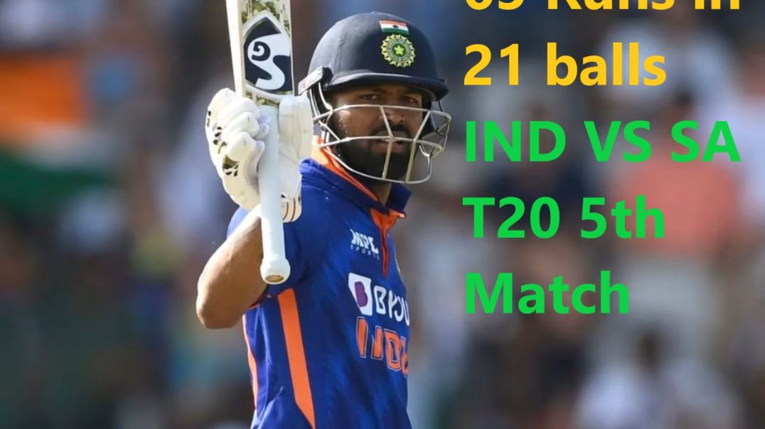 ⁣हार्दिक पांड्या की धुआंधार बैटिंग Ind Vs SA 5th T20 match