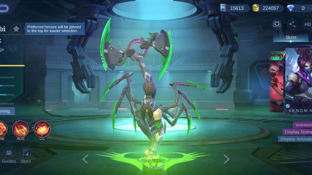 ⁣Moba legend playing hero name Hanabi