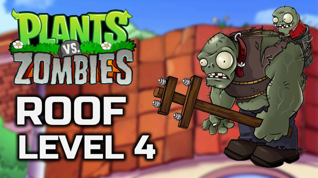 ⁣Plants Vs Zombies Roof Level 4