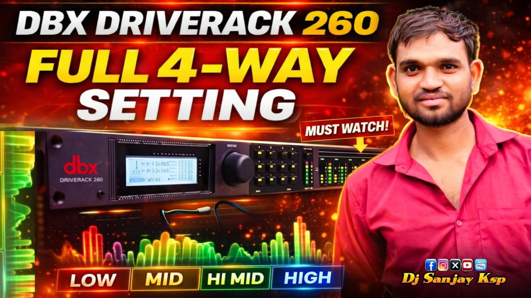 ⁣Dbx 260 Driverack 4 wey full seting ! dbx 260 driverack setup