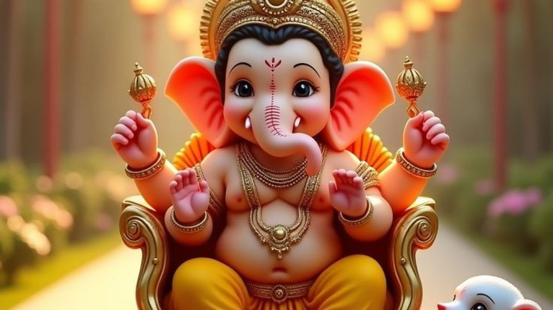 ⁣🥳🎉Bappa and mouse dancing💃🤣 #ganpatibappa #love #ai #cute #mouse #sukhkartadukhaharta #ganesh #bappa