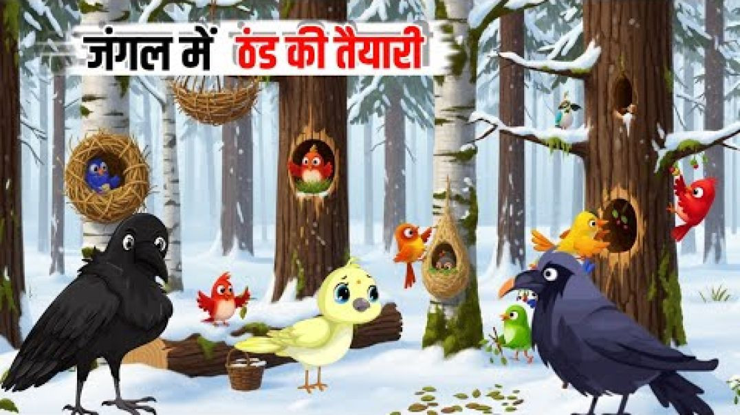 ⁣जंगल में ठंड की तैयारी Hindi hidiya_ki_kahani_Hindi_Cartoon_480P