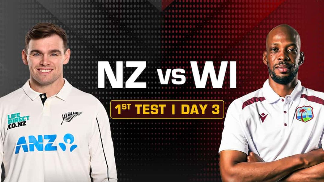 ⁣NZ vs WI _ 1st Test Day 3 _ Highlights