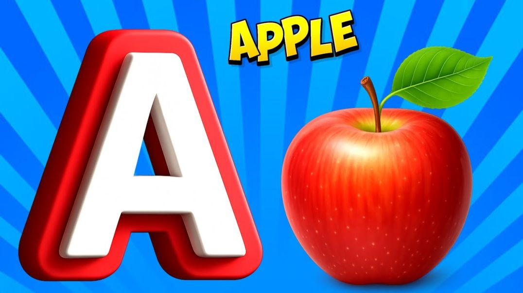 ⁣Phonics Song  with TWO Words in 3D-A For Aeroplane - ABC Alphabet Songs with Sounds- A- 05