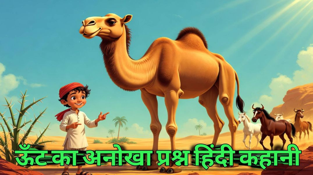 ⁣ऊँट का प्रश्न हिंदी कहानी ! The Camel's Question Hindi Story
