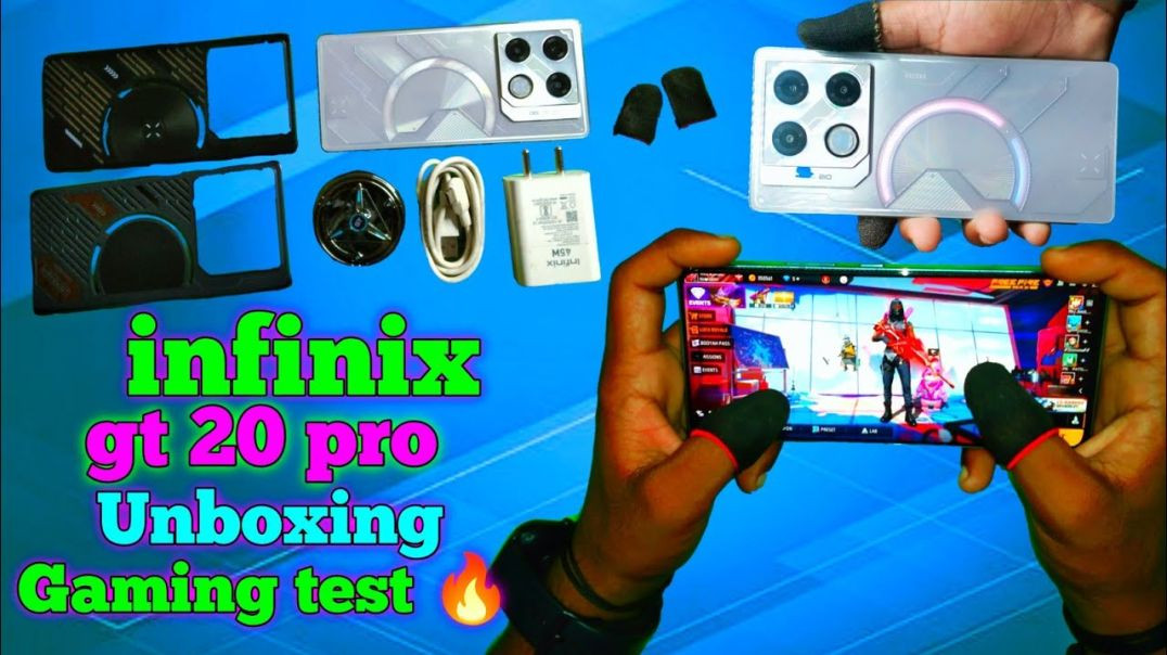 ⁣Infinix gt 20 pro 📲 Unboxing ⚡With gaming test 🔥 handcam 🙌 gameplay 🤯