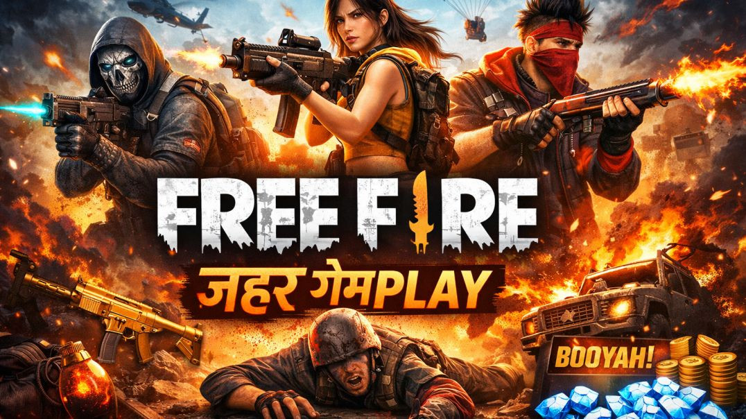 ⁣🔥 Free Fire Gameplay | Pro Headshot 🔫 | Rank Push Match | FF Hindi