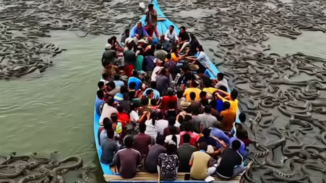 ⁣सांप 🪱ka सागर 🚣🏞️।ye kaha ka video hain