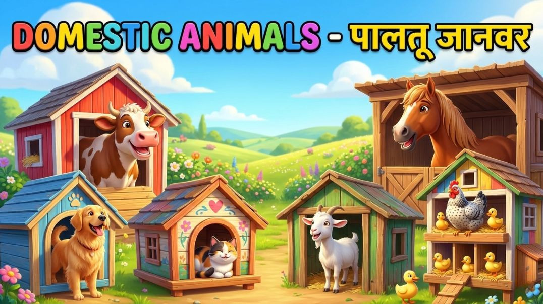 ⁣Kids Learning Domestic Animals | पालतू जानवरों की पहचान
