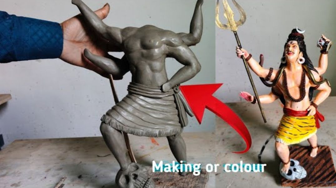 ⁣मिट्टी से महादेव की मूर्ति कैसे बनाएं | Mahadev Idol making | how to make Mahadev