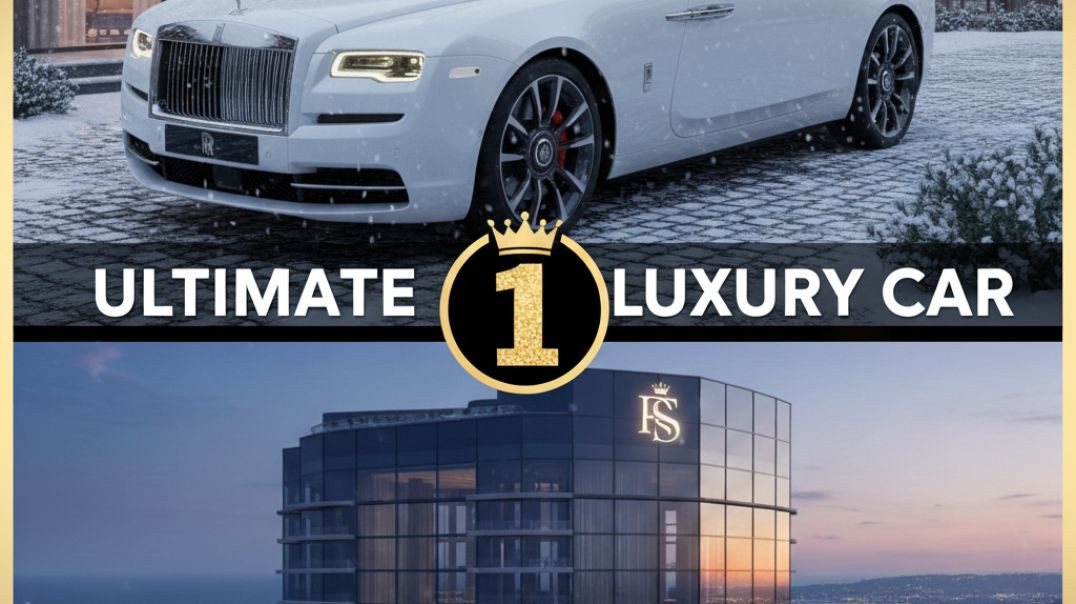 ⁣Luxury car and house in winter snow ❄️🌨️