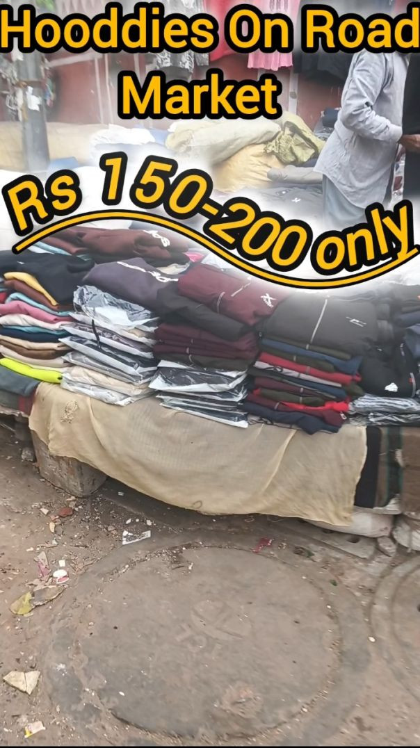 Hoodies on road market