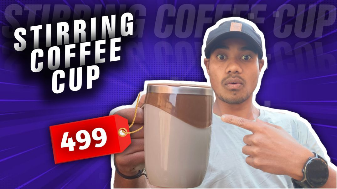 ⁣This Magnetic Stirring Coffee Cup Changed My Morning Routine! 😳☕