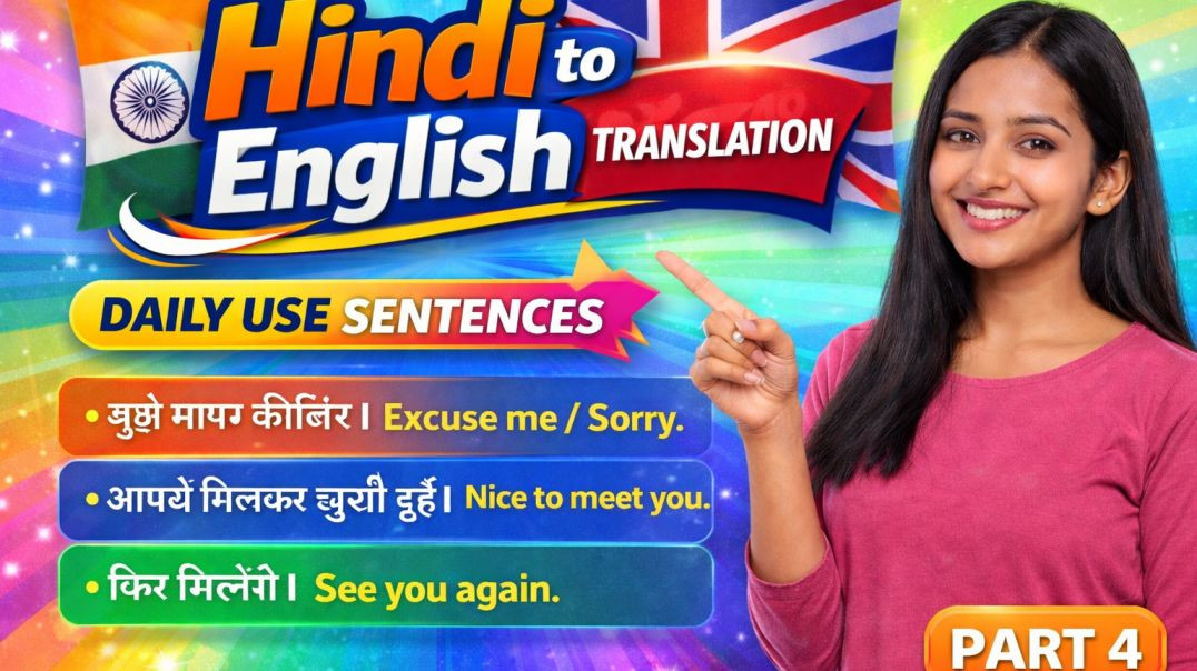 ⁣Hindi to English Daily Use Sentences Part 4 | Easy English Learning