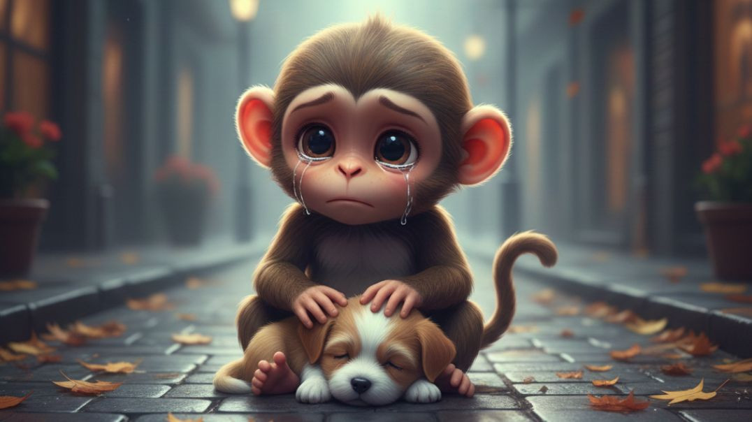 ⁣🐒🐶 Chintu aur Motu – Gali Ki Anokhi Dosti