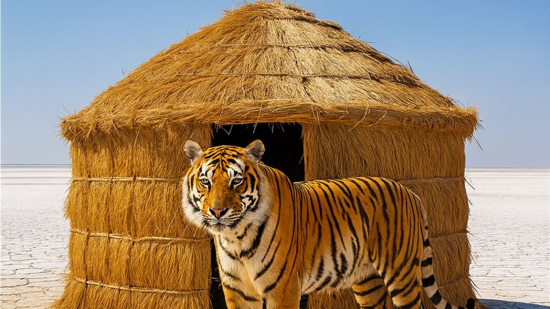 ⁣जेब्रा अपना बच्चा को ठंड से बचाया 😥