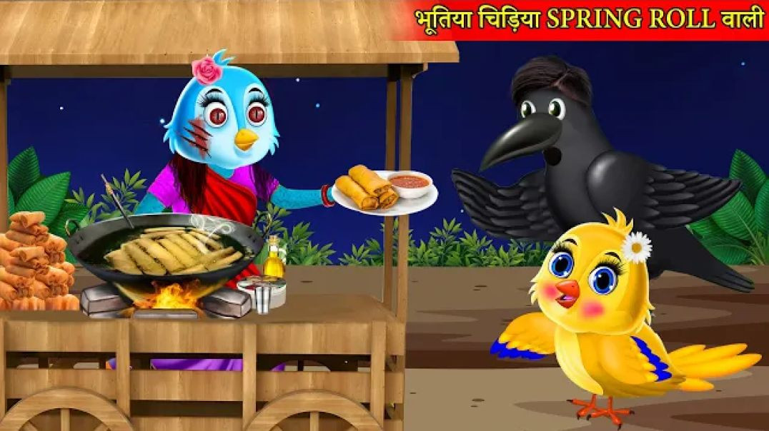 ⁣स्प्रिंग रोल वाली भूतिया चिड़िया_TunTuni_Chidiya_Ki_Kahani_Hindi_Moral_Stories_tony_Cartoon_480P