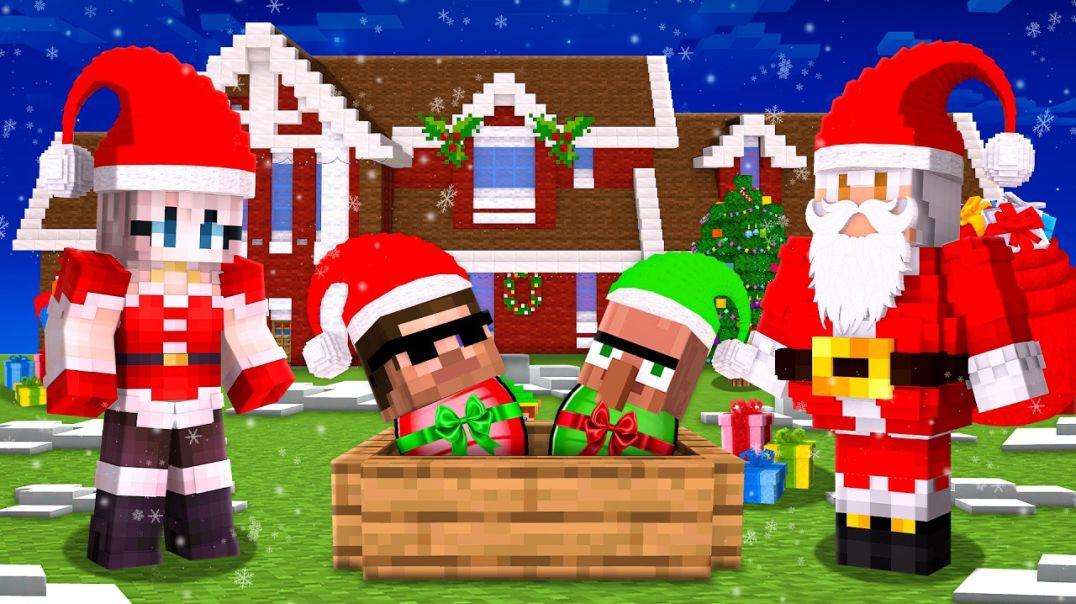 ⁣We Got Adopted By SANTA FAMILY in Minecraft..
