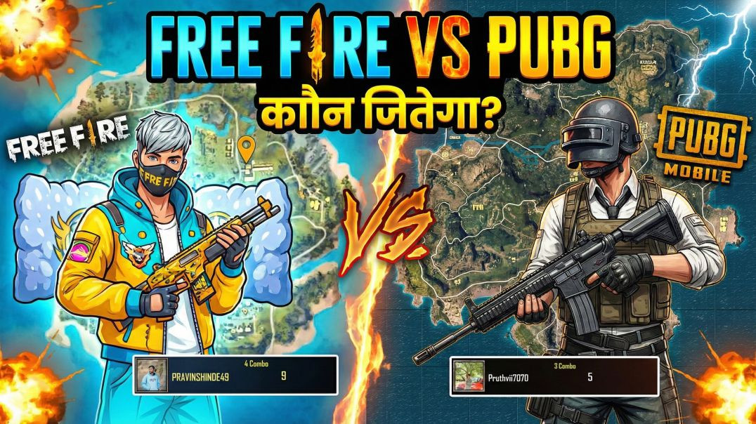 ⁣9 Kills! 🔥 Free Fire Player ne PUBG Player ko hara diya? 🏆 | Pravin vs Pruthvi