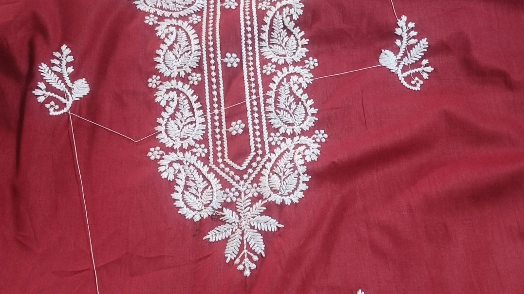 ⁣Kapde per kadhai kaise