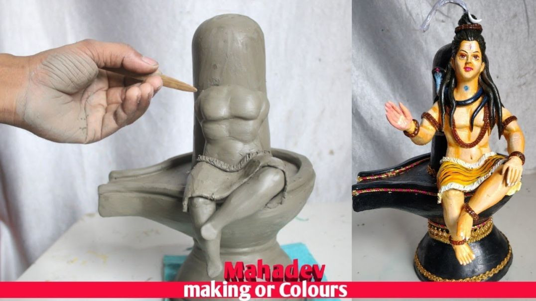 ⁣शिवलिंग पर महादेव मूर्ति बनाने सीखें  | Mahadev murti making | Shiv idol making 2025