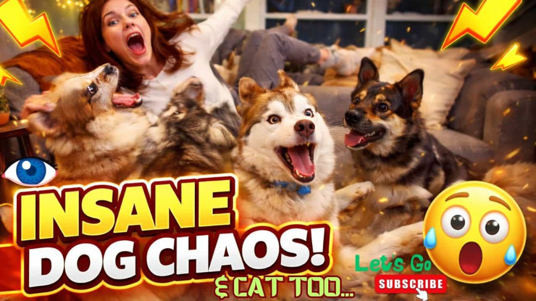 ⁣🎈🐶🐱 Balloon Burst Chaos! Cats & Dogs Turn Living Room Into Madness 😂🔥