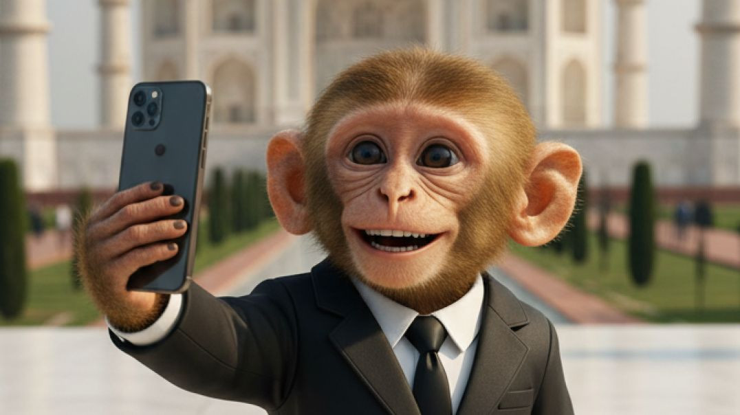 ⁣Emotional 😭 Transformation Of Poor Monkey 🐵 At The Taj Mahal