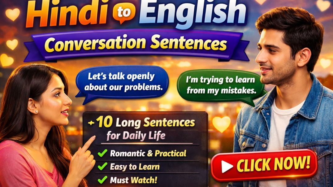 ⁣🔥 Daily Use English Sentences | Hindi to English Conversation That Actually Works!