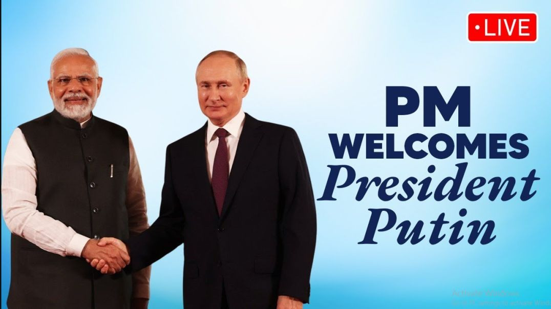 ⁣LIVE: PM Modi receives Russian President Vladimir Putin at Delhi airport