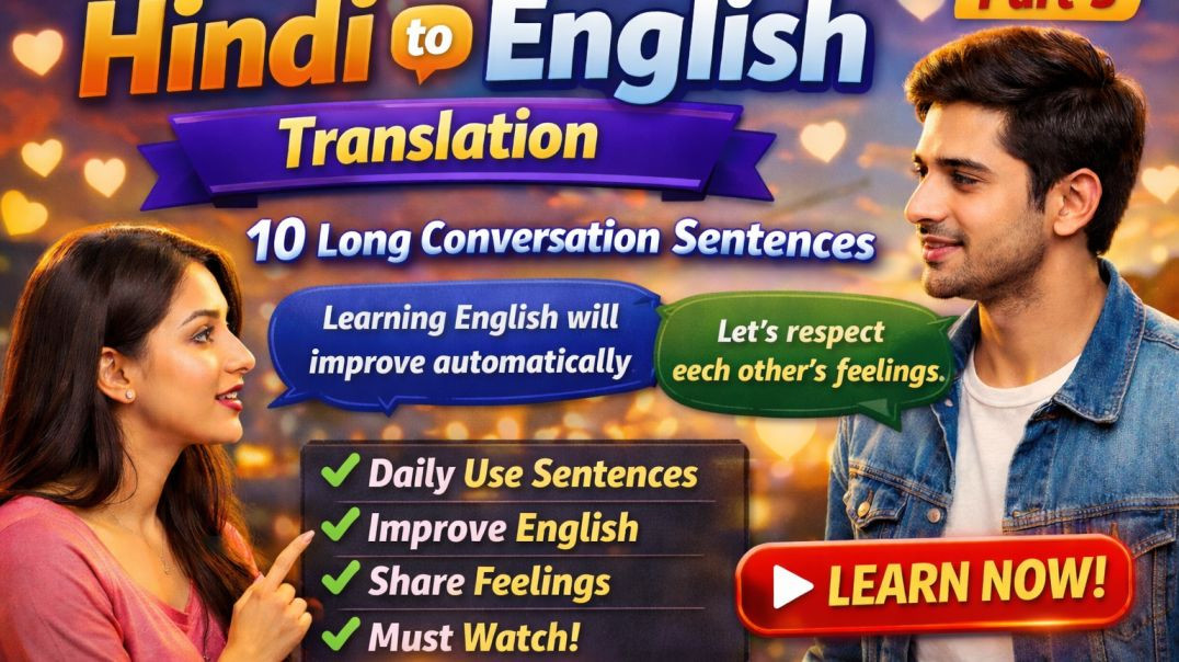 ⁣English Bolna Mushkil Lagta Hai? Ye Video Dekho 😍 | Hindi to English Sentences