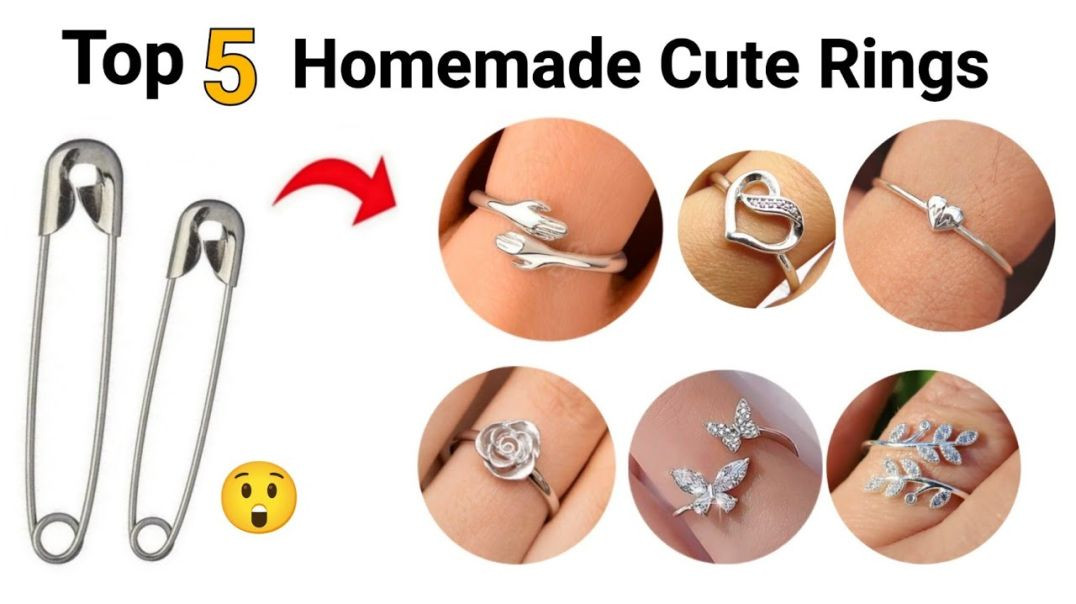 ⁣5-Easy-homemade-Cute-Rings-how-to-make
