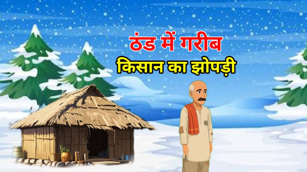 ⁣ठंड में गरीब किसान का झोपड़ी | हिन्दी कहानी | Moral stories | Hindi kahaniya | Hindi Toon |