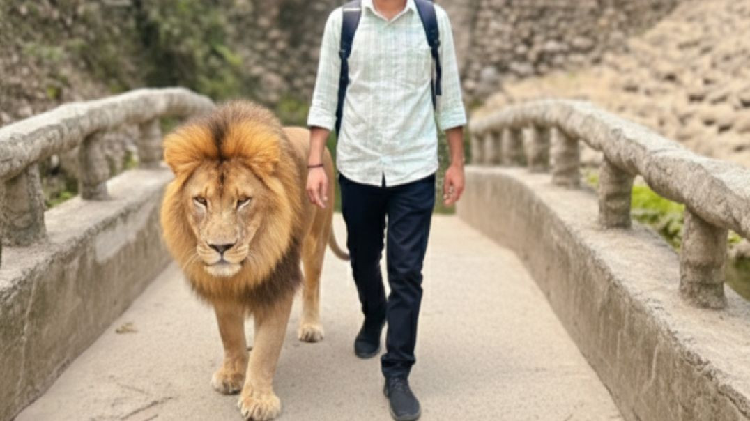 ⁣Walking with my Sheru 🦁
