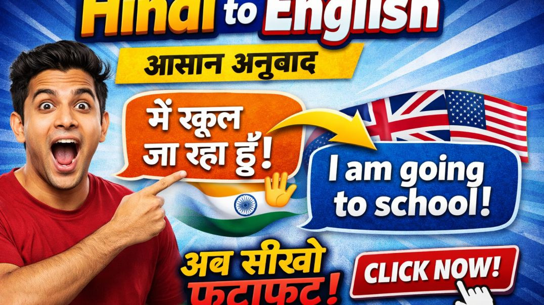 ⁣Hindi to English Translation | Daily Use English Sentences