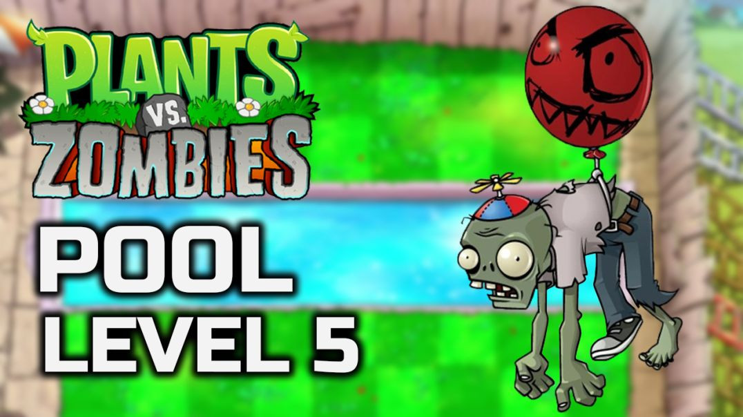 ⁣Plants Vs Zombies Pool Level 5