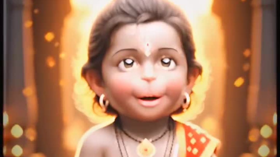 “Dil_bhari_ho_to_bas_mandir_chale_jao…_Baby_Hanuman_ka_pyara_sandesh_❤️🙏”#BabyHanuman_#BaalHanuman_#