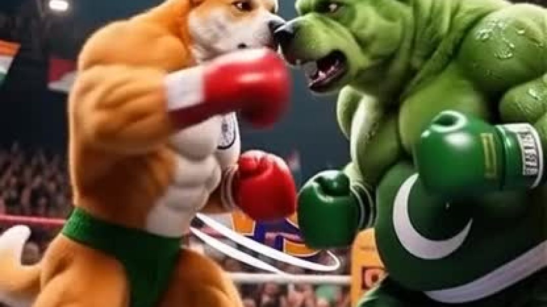 ⁣India vs pakistan doge fight part 1