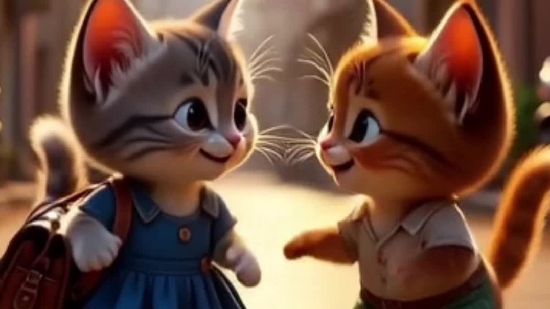 ⁣Do billi ki yeh kahani sirf ek story nahi, balki zindagi ka sabse bada sach hai 🐱 Ek billi school ja