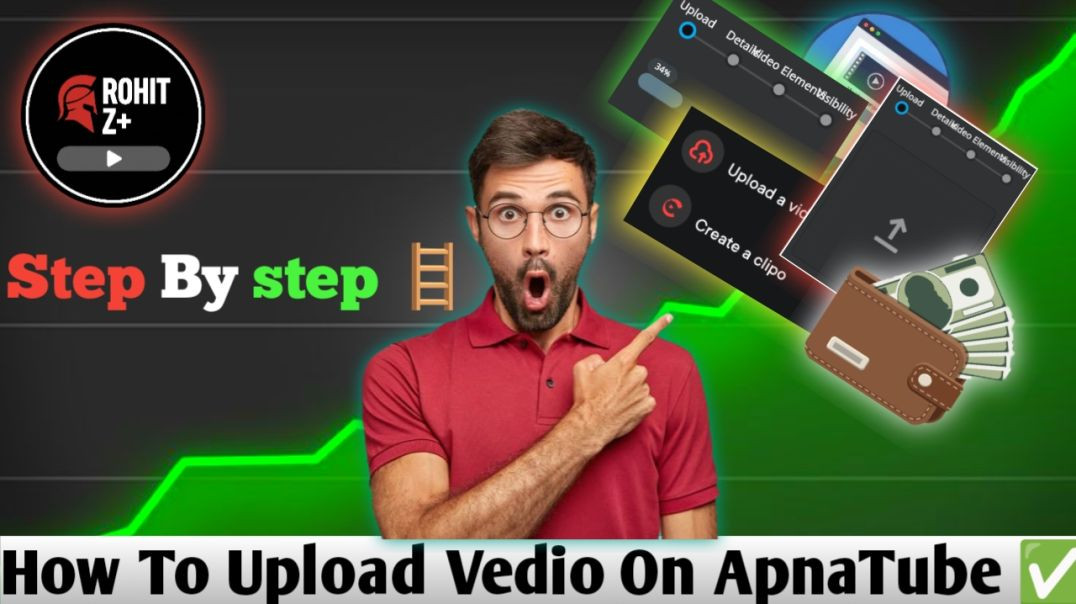 ⁣How To Upload Vedio On ApnaTube | How To Upload Vedio On YouTube | Rohit z+ |