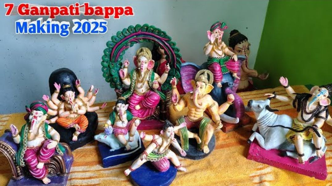 ⁣7 Idea_s Ganesha idol making | Mitti Se Ganesh ji kaise banate hain | ganesh murti 2026 | clay art