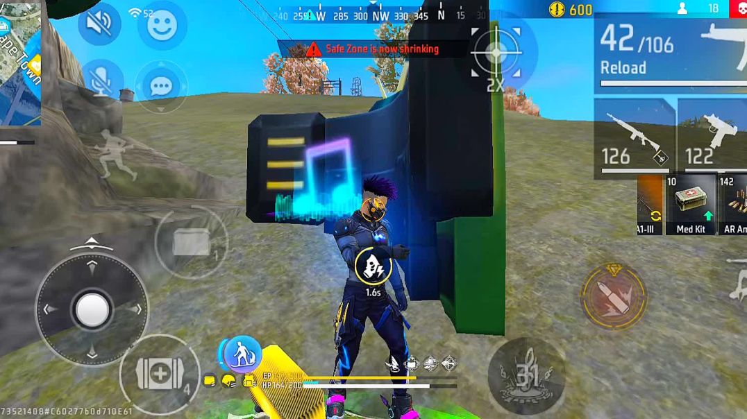 ⁣1 v 2 gameplay 👀 free fire video🎥